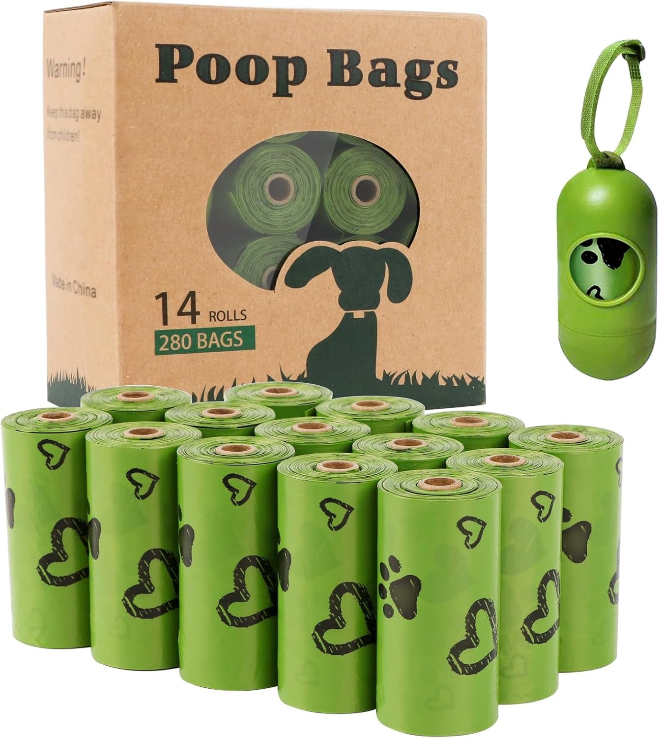 Ultimate Dog Poop Bags - 280 Extra Thick Leakproof Waste Bags with Convenient Dispenser for Easy Cleanup (Scented)