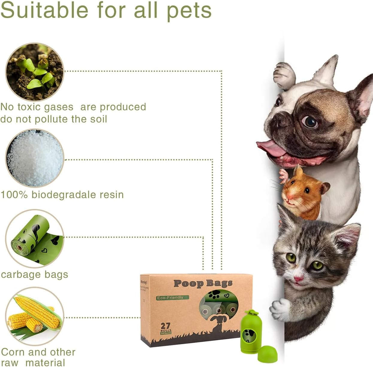 Ultimate Dog Poop Bags - 280 Extra Thick Leakproof Waste Bags with Convenient Dispenser for Easy Cleanup (Scented)